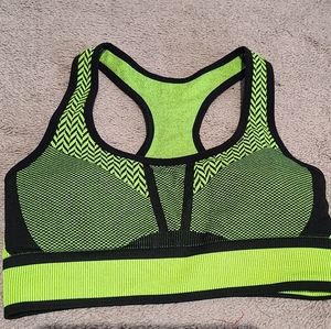 Yellow and Black Sports Bra